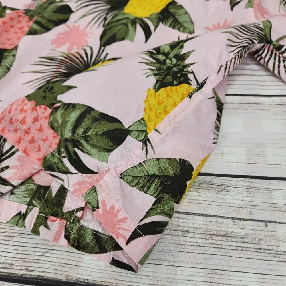 The Children's Place Toddler Hawaiian Pineapple Button Down Shirt Size 2T Coast